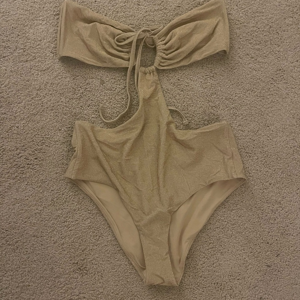 Aerie Tan Bandeau Bodysuit